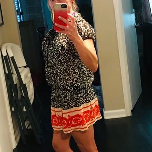 Anna Sui sheer 100% silk beach cover up XS
